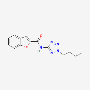 molecular formula C14H15N5O2 B4757185 N-(2-butyl-2H-tetrazol-5-yl)-1-benzofuran-2-carboxamide 