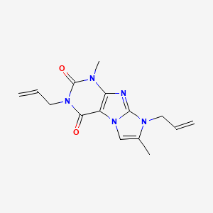 molecular formula C15H17N5O2 B4757267 3,8-diallyl-1,7-dimethyl-1H-imidazo[2,1-f]purine-2,4(3H,8H)-dione 