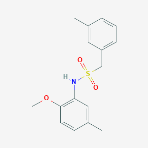 molecular formula C16H19NO3S B4757291 N-(2-methoxy-5-methylphenyl)-1-(3-methylphenyl)methanesulfonamide 