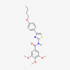 molecular formula C23H26N2O5S B4757329 N-[4-(4-butoxyphenyl)-1,3-thiazol-2-yl]-3,4,5-trimethoxybenzamide 