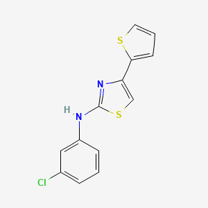 molecular formula C13H9ClN2S2 B4757337 N-(3-chlorophenyl)-4-(2-thienyl)-1,3-thiazol-2-amine 