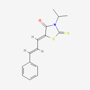 molecular formula C15H15NOS2 B4757358 3-isopropyl-5-(3-phenyl-2-propen-1-ylidene)-2-thioxo-1,3-thiazolidin-4-one 
