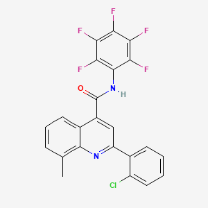 molecular formula C23H12ClF5N2O B4757381 2-(2-chlorophenyl)-8-methyl-N-(pentafluorophenyl)-4-quinolinecarboxamide 