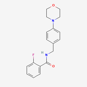 molecular formula C18H19FN2O2 B4757394 2-fluoro-N-[4-(4-morpholinyl)benzyl]benzamide 
