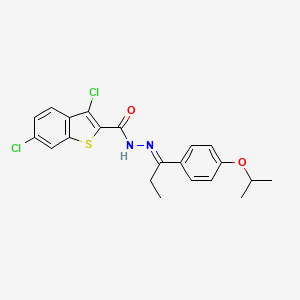 3,6-dichloro-N'-[1-(4-isopropoxyphenyl)propylidene]-1-benzothiophene-2-carbohydrazide
