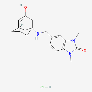 molecular formula C20H28ClN3O2 B4757416 5-{[(3-hydroxy-1-adamantyl)amino]methyl}-1,3-dimethyl-1,3-dihydro-2H-benzimidazol-2-one hydrochloride 