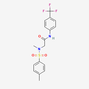 molecular formula C17H17F3N2O3S B4757457 N~2~-methyl-N~2~-[(4-methylphenyl)sulfonyl]-N~1~-[4-(trifluoromethyl)phenyl]glycinamide 