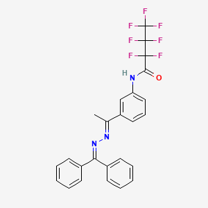 molecular formula C25H18F7N3O B4757503 N-{3-[N-(diphenylmethylene)ethanehydrazonoyl]phenyl}-2,2,3,3,4,4,4-heptafluorobutanamide 