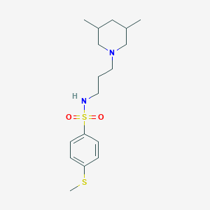 molecular formula C17H28N2O2S2 B4757504 N-[3-(3,5-dimethyl-1-piperidinyl)propyl]-4-(methylthio)benzenesulfonamide 