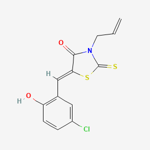 molecular formula C13H10ClNO2S2 B4757512 3-allyl-5-(5-chloro-2-hydroxybenzylidene)-2-thioxo-1,3-thiazolidin-4-one 