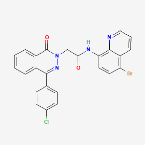 molecular formula C25H16BrClN4O2 B4757523 N-(5-bromoquinolin-8-yl)-2-[4-(4-chlorophenyl)-1-oxophthalazin-2(1H)-yl]acetamide 
