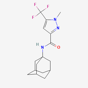 molecular formula C16H20F3N3O B4757571 N-1-adamantyl-1-methyl-5-(trifluoromethyl)-1H-pyrazole-3-carboxamide 