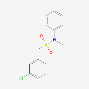 molecular formula C14H14ClNO2S B4757598 1-(3-chlorophenyl)-N-methyl-N-phenylmethanesulfonamide 