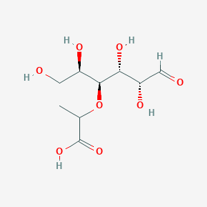 molecular formula C9H16O8 B047576 2-[(2R,3S,4R,5R)-1,2,4,5-tetrahydroxy-6-oxohexan-3-yl]oxypropanoic acid CAS No. 115074-55-0