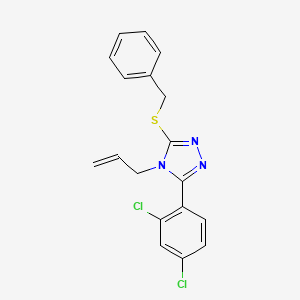 molecular formula C18H15Cl2N3S B4757604 4-allyl-3-(benzylthio)-5-(2,4-dichlorophenyl)-4H-1,2,4-triazole 