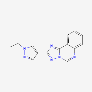 molecular formula C14H12N6 B4757643 2-(1-ethyl-1H-pyrazol-4-yl)[1,2,4]triazolo[1,5-c]quinazoline 