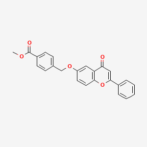 molecular formula C24H18O5 B4757659 methyl 4-{[(4-oxo-2-phenyl-4H-chromen-6-yl)oxy]methyl}benzoate 