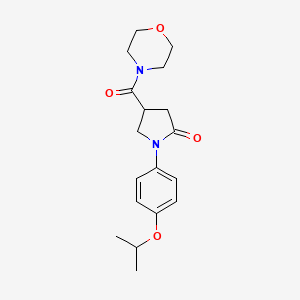 molecular formula C18H24N2O4 B4757721 1-(4-isopropoxyphenyl)-4-(4-morpholinylcarbonyl)-2-pyrrolidinone 