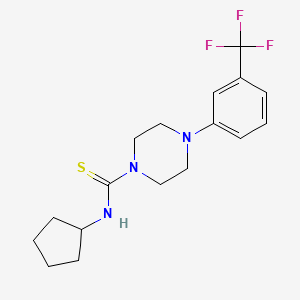 molecular formula C17H22F3N3S B4757748 N-cyclopentyl-4-[3-(trifluoromethyl)phenyl]-1-piperazinecarbothioamide 