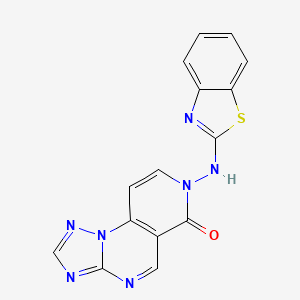 molecular formula C15H9N7OS B4757764 7-(1,3-benzothiazol-2-ylamino)pyrido[3,4-e][1,2,4]triazolo[1,5-a]pyrimidin-6(7H)-one 