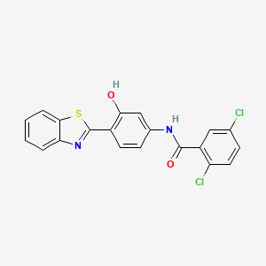 molecular formula C20H12Cl2N2O2S B4757777 N-[4-(1,3-benzothiazol-2-yl)-3-hydroxyphenyl]-2,5-dichlorobenzamide 