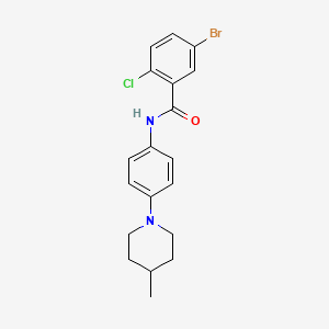 5-bromo-2-chloro-N-[4-(4-methyl-1-piperidinyl)phenyl]benzamide