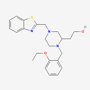 2-[4-(1,3-benzothiazol-2-ylmethyl)-1-(2-ethoxybenzyl)-2-piperazinyl]ethanol