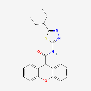 molecular formula C21H21N3O2S B4757816 N-[5-(1-ethylpropyl)-1,3,4-thiadiazol-2-yl]-9H-xanthene-9-carboxamide 