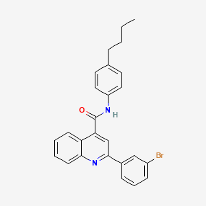 molecular formula C26H23BrN2O B4757826 2-(3-bromophenyl)-N-(4-butylphenyl)quinoline-4-carboxamide 