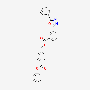 4-(phenoxycarbonyl)benzyl 3-(5-phenyl-1,3,4-oxadiazol-2-yl)benzoate