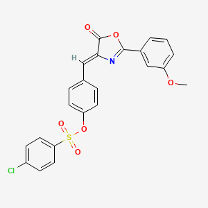 molecular formula C23H16ClNO6S B4757848 4-{[2-(3-methoxyphenyl)-5-oxo-1,3-oxazol-4(5H)-ylidene]methyl}phenyl 4-chlorobenzenesulfonate 