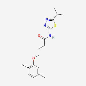 molecular formula C17H23N3O2S B4757875 4-(2,5-dimethylphenoxy)-N-(5-isopropyl-1,3,4-thiadiazol-2-yl)butanamide 