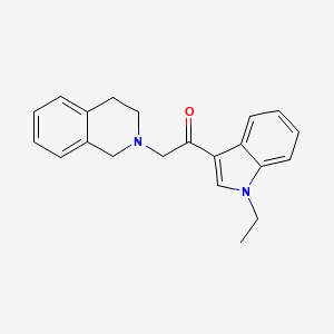 molecular formula C21H22N2O B4757880 2-(3,4-dihydro-2(1H)-isoquinolinyl)-1-(1-ethyl-1H-indol-3-yl)ethanone 