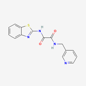 molecular formula C15H12N4O2S B4757891 N-1,3-benzothiazol-2-yl-N'-(3-pyridinylmethyl)ethanediamide 