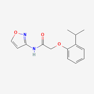 molecular formula C14H16N2O3 B4757915 2-(2-isopropylphenoxy)-N-3-isoxazolylacetamide 
