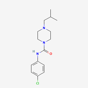 molecular formula C15H22ClN3O B4757929 N-(4-chlorophenyl)-4-isobutyl-1-piperazinecarboxamide CAS No. 932807-09-5