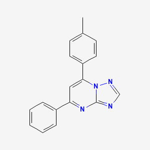 molecular formula C18H14N4 B4757935 7-(4-methylphenyl)-5-phenyl[1,2,4]triazolo[1,5-a]pyrimidine 