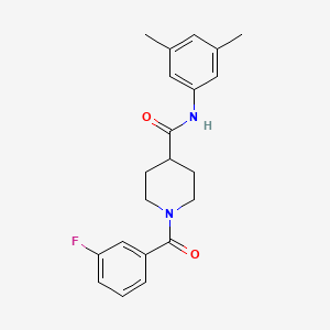 N-(3,5-dimethylphenyl)-1-(3-fluorobenzoyl)-4-piperidinecarboxamide