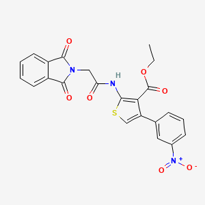 molecular formula C23H17N3O7S B4757986 ethyl 2-{[(1,3-dioxo-1,3-dihydro-2H-isoindol-2-yl)acetyl]amino}-4-(3-nitrophenyl)-3-thiophenecarboxylate 