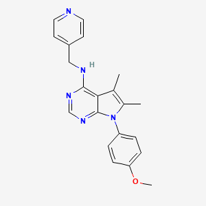 molecular formula C21H21N5O B4758015 7-(4-methoxyphenyl)-5,6-dimethyl-N-(4-pyridinylmethyl)-7H-pyrrolo[2,3-d]pyrimidin-4-amine 