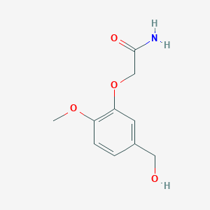 molecular formula C10H13NO4 B4758019 2-[5-(hydroxymethyl)-2-methoxyphenoxy]acetamide 
