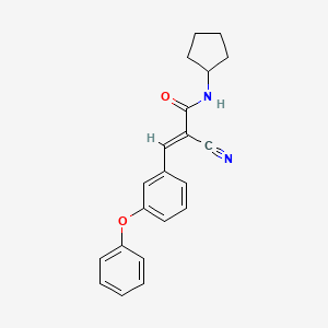 molecular formula C21H20N2O2 B4758031 2-cyano-N-cyclopentyl-3-(3-phenoxyphenyl)acrylamide 