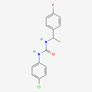 molecular formula C15H14ClFN2O B4758040 N-(4-chlorophenyl)-N'-[1-(4-fluorophenyl)ethyl]urea 