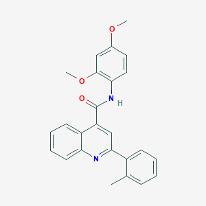 molecular formula C25H22N2O3 B4758046 N-(2,4-dimethoxyphenyl)-2-(2-methylphenyl)-4-quinolinecarboxamide 