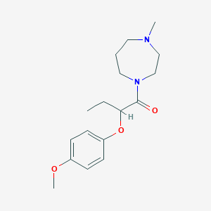 molecular formula C17H26N2O3 B4758049 1-[2-(4-methoxyphenoxy)butanoyl]-4-methyl-1,4-diazepane 