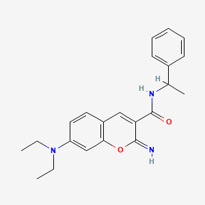 7-(diethylamino)-2-imino-N-(1-phenylethyl)-2H-chromene-3-carboxamide