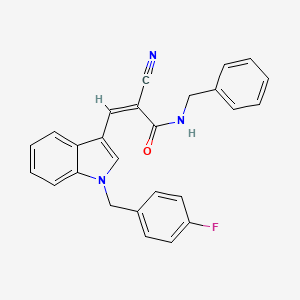 N-benzyl-2-cyano-3-[1-(4-fluorobenzyl)-1H-indol-3-yl]acrylamide