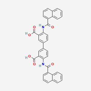molecular formula C36H24N2O6 B4758107 4,4'-bis(1-naphthoylamino)-3,3'-biphenyldicarboxylic acid 
