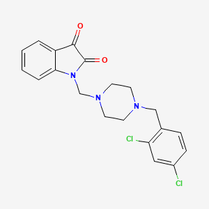 molecular formula C20H19Cl2N3O2 B4758116 1-{[4-(2,4-dichlorobenzyl)-1-piperazinyl]methyl}-1H-indole-2,3-dione 