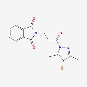 molecular formula C16H14BrN3O3 B4758126 2-[3-(4-bromo-3,5-dimethyl-1H-pyrazol-1-yl)-3-oxopropyl]-1H-isoindole-1,3(2H)-dione CAS No. 5741-56-0